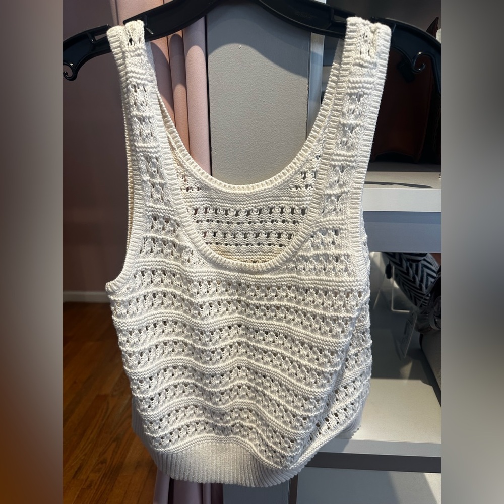 Chic White Knit Tank Top